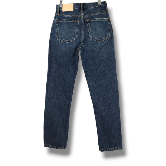 NWOT Everlane The 90s Cheeky Button Fly Straight Leg Ankle Jean Sz. 23x26 Abyss - Picture 3 of 11